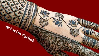 New stylish back hand mehndi design  easy arabic mehndi design  mehandi ka design  mehndi design [upl. by Stillman]