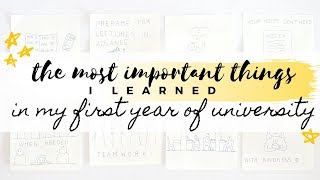 The most important things I learned in my first year of university  studytee [upl. by Jacquenetta460]