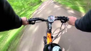 80cc Motorized Bicycle Ride GoPro 3 HD [upl. by Eirhtug]