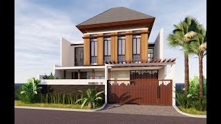 Sketchup House Design 6 EXT INT  Enscape 24 Realtime Rendering [upl. by Rad]