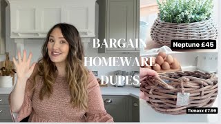 Beautiful bargain homeware dupes tkmaxx  BampM  Aldi ad [upl. by Huesman381]