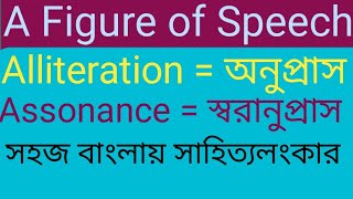 figureofspeechalliteration amp assonance অনুপ্রাস স্বরানুপ্রাস viewbanglish [upl. by Drofnats839]