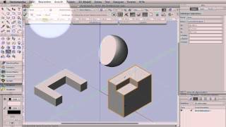 Vectorworks 2014 3D Hohlkörper [upl. by Ahsinit]