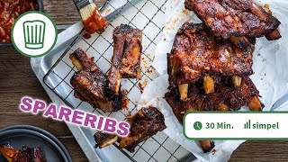 Simple Spareribs zum Grillen oder für den Backofen  Chefkoch [upl. by Modnarb]