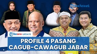 Profile 4 CagubCawagub Jabar Putra Presiden Politisi hingga Publik Figur Bersaing Ketat di Pilgub [upl. by Dmitri]