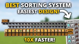 Minecraft EASY Automatic Sorting System  Auto sorter 121 [upl. by Yehudi25]