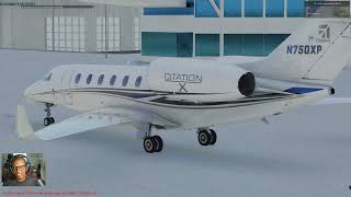 XPlane 12 Cessna Citation X Full Checklist General Aviation Flight  RDU to ATL [upl. by Draner]