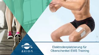 Oberschenkel  Elektrodenplatzierung für EMS Training  axion [upl. by Modnar]