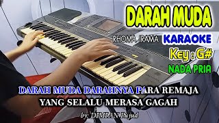 DARAH MUDA  H Rhoma Irama I KARAOKE HD I Nada Pria [upl. by Cusick]