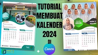 CARA MEMBUAT KALENDER 2024 DI CANVA  MEMBUAT DESAIN KALENDER 2024 DI CANVA [upl. by Oneida538]