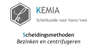 Scheidingsmethoden Bezinken en centrifugeren [upl. by Ecirehc]