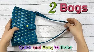 2 Must Have Useful Bags Quick and Easy To Make At Home [upl. by Yojenitsirk]