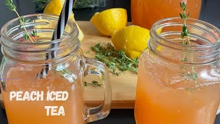 Ultimate Peach Iced Tea RecipeEasy Summer drinkMasofs kitchen [upl. by Aivatnuhs200]