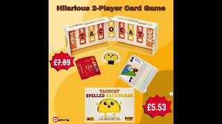 Tacocat Spelled Backwards Hilarious 2Player Card Game by Exploding Kittens Ages 7 [upl. by Asquith128]