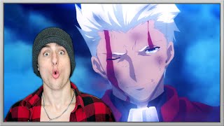 Archer vs Lancer  Full Fight HD  Fate stay night Unlimited Blade Works REACTION [upl. by Kikelia30]