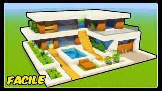 TUTO GRANDE MAISON MODERNE FACILE A FAIRE  MINECRAFT [upl. by Fokos]