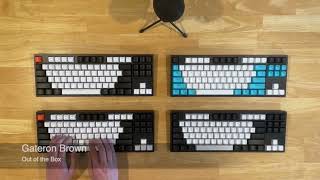 Keychron C1 Mechanical Keyboard Sound Test red amp brown switches out of box and with mods [upl. by Aicener]