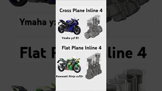 Cross Plane VS Flat Plane Inline 4 Sound amp Engine Working Animation 😰🙏yamaha kawasaki zx10r [upl. by Ynaffet]