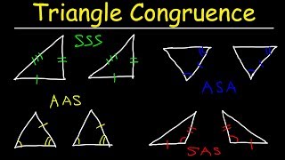 Triangle Congruence Theorems Two Column Proofs SSS SAS ASA AAS Postulates Geometry Problems [upl. by Idurt]