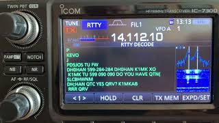 ICOM IC7300 RTTY [upl. by Raff]