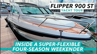 Flipper 900 ST yacht tour Inside a super flexible fourseason weekender  Motor Boat amp Yachting [upl. by Roscoe]