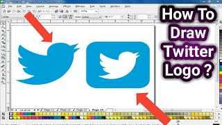 How To Draw Twitter Logo  In CorelDRAW  TRACE OBJECT [upl. by Hodess]