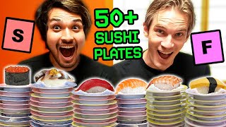 I Tried EVERY Sushi in Japan ft PewDiePie [upl. by Akim554]