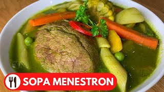 🇵🇪 COMO HACER SOPA MENESTRON PERUANO  RECETA FÁCIL [upl. by Nylhsa209]