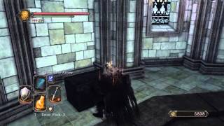 Dark Souls 2 SotFS PS4  Drangleic Castle  opening elevator and Looking Glass Knight [upl. by Lanfri]