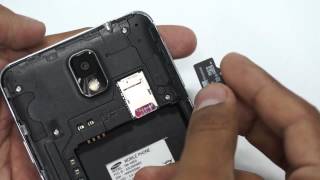 How to Insert SIM Card amp MicroSD Card in Samsung Galaxy Note 3 [upl. by Anabel434]