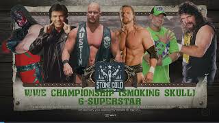 WWE 2K24 Austin 01 VS Eric Kane Cena Cactus Triple H 6Man Elm Match WWE Smoking Skull Tittle [upl. by Ros]