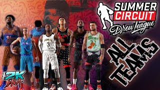 All Team Rosters  Summer Circuit Drew League for NBA 2K20 PC and PS4 [upl. by Elleirad]