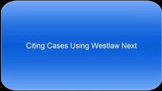 Westlaw Citations [upl. by Keith]