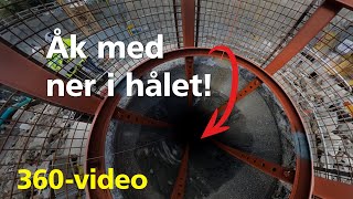 360video Åk med ner i hålet till station Sofia – cirka 100 meter under marken [upl. by Shiff]