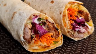 Black Pepper Chicken Wrap  Quick and Easy recipe [upl. by Crespi]