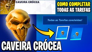 COMO COMPLETAR TODAS AS TAREFAS CAVEIRA CRÓCEA  Fortnite [upl. by Cthrine924]