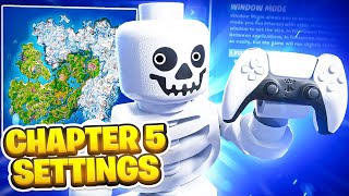 NEW BEST Chapter 5 Fortnite Controller Settings PS5XBOXPC [upl. by Akinor]