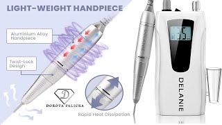 Efile Saeyang k38 compared with cheaper portable efile Delanie Best Nail drill Efile [upl. by Aij]