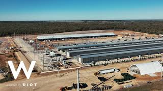 Riot Blockchain 400MW Expansion in Rockdale Texas Flyover  November 292021 [upl. by Eltotsira]