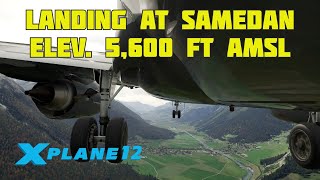 XPlane 12 Landing at Samedan LSZS Europes Second Highest Airport  737 Classic [upl. by Baynebridge638]