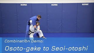 Osotogake to Seoiotoshi  Combination demo [upl. by Asikal]