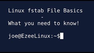 Linux fstab File Basics  What you need to know [upl. by Gareth839]