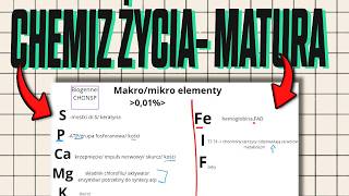 40 storn w 15 minut CHEMIZM ZYCIA biologia matura Jak się nauczyć [upl. by Hsiekal]