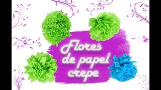 Cómo hacer flores con papel crepe  PASO A PASO [upl. by Berri983]