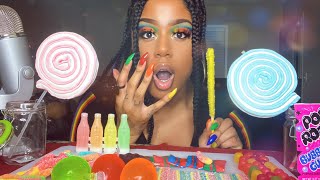 ASMR TikTok Jelly Fruit Challenge amp Candy Mukbang Jelly Fruit NIKLNIPS POP Rocks Sour Worms [upl. by Arlene]