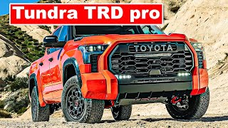 2024 Orange Toyota Tundra TRD Pro  Luxury Pickup Truck in Detail [upl. by Aynnat]