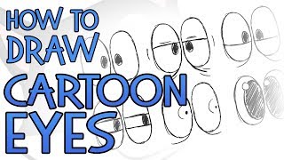 How To Draw Cartoon Eyes EASY [upl. by Aihtennek]