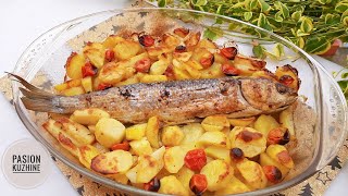 Tavë peshku me patate në furre për 15 minuta gatiOven baked fish and potato [upl. by Crofoot628]