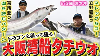 ドラゴンを狙って獲る！大阪湾船タチウオin兵庫・洲本沖【富所潤＆立野義昭】 [upl. by Jule]