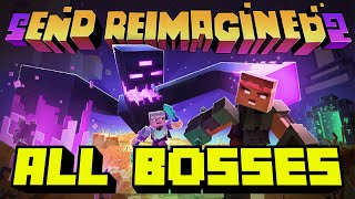 Minecraft End Reimagined All BossesAll Boss Fights  Minecraft Marketplace Mod PC PS4 Mobile [upl. by Holden]